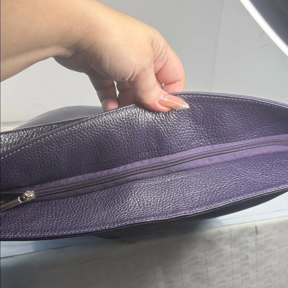 Alex & Co Deep Purple Leather Hobo Bag